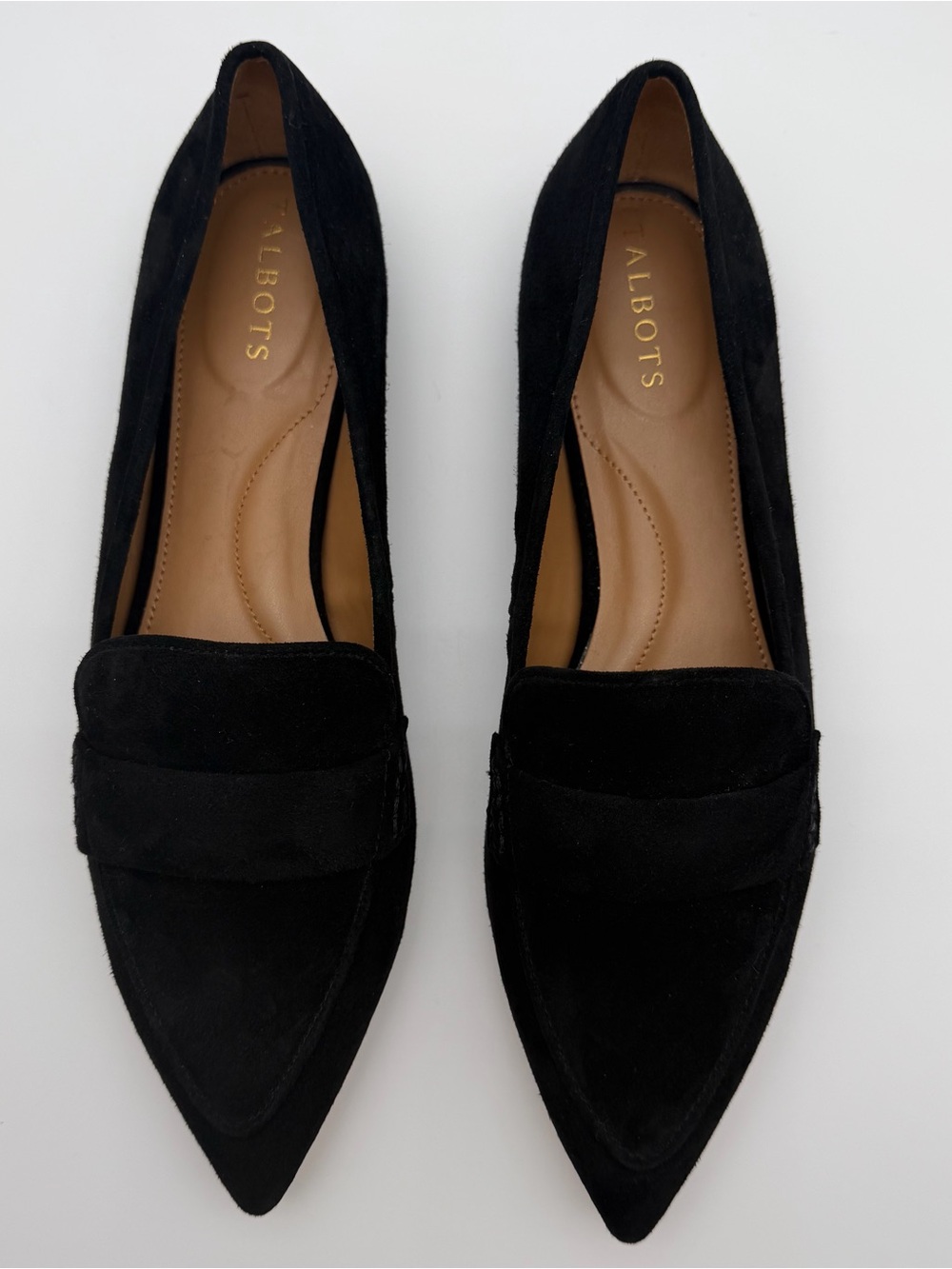 Talbots Women’s Scarlet Pointed Toe Flat in Black  Suede Size 9.5